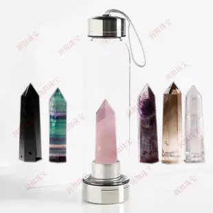 玻璃水瓶 水晶柱 水壺 能量 玻璃 魔法棒 水療 水杯 戶外運動補充能量