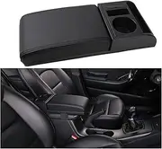 Universal Car Armrest with Cup Holder Storage Box Soft Elbow Suppoty Cushion Multi Functional Movable Car Centre Armrest Glove Box(A2)