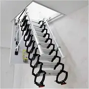 Loft Ladder Ceiling Loft Ladder Magnesium Titanium Alloy Attic Stair Spull with Telescoping Arms Folding Ladder Down Attic Ladder Attic Ladder