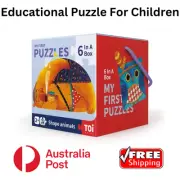 TOI My First Puzzles Educational Shape Animals Jigsaw Puzzles For Children