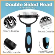 Professional Pet Deshedding Brush 2 Sided Dematting Dog Comb Cat Brush Rake Pupp
