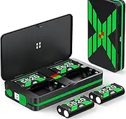 4 x 5520 mWh Battery for Xbox Series X/Xbox Series S Controller, Battery Pack for Xbox One/One S/One X/One Elite Controller, Charging Station, Internal Game Currency