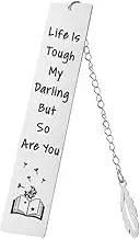 Get Well Soon Gifts Bookmark for Women Men Life is Tough My Darling But so are You Book Mark for Daughter Brother Anxiety Relief Bookmarks for Aunt Son Stress Relief Gifts