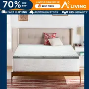 Memory Foam Mattress Topper Cool Gel 8cm Double Bed Comfort Sleep Support L-8-D