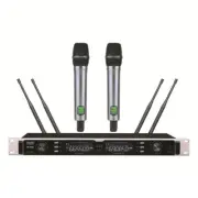 TZT SK-9900 Wireless Microphone System Cordless System + 2 Gray Microphones