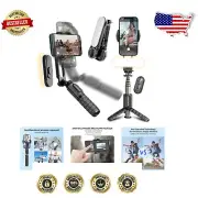 1-Axis Smartphone Gimbal Stabilizer with Fill Light & 360° Rotation for Vlogging