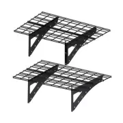 Heavy Duty Wall Mounted For Garage Shelf 23.6x35.4 Inch Black Storage Rack