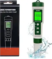 B-Qtech Digital PH Meter for 10 in 1 Pool, PH/TDS/S.G/EC/Salinity/MΩ/H2/OPR/Fertility/Temp Salt Meter with LCD Screen for Drinking Water, Pool, Spa or Laboratory