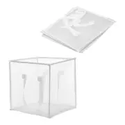 Collapsible Laundry Hamper, Mesh Folding Laundry Basket for Dirty Clothes(White)