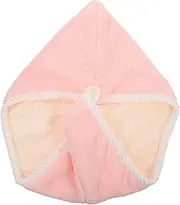 ADOCARN Double-Layer Dry Hair Cap Shower Cap Hair Drying Cap Coral Fleece Women's Hair Towel Wrap Fashionable Comfortable