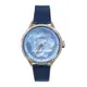 【Naturally JOJO】JO96985-55R 立體花瓣 貝殼面盤 米蘭錶帶女錶 藍 36mm 贈皮帶 台南時代