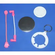 44mm Cartoon Key Chain Button Parts Badge Supplies for Pro DIY Maker 100pcs/set