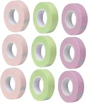 HAPINARY Eyelash Grafting Tools 9 Rolls Lash Tape Non Woven Breathable Lash Extension
