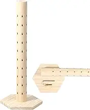 Wooden Lollipop Stand 60 Holes Lollipop Holder Cake Pop Stand Dessert Stands Decorative Lollipop Stick Holder Lollipop Tree Holder Easy to Assemble Cake Pop Stand for Wedding Birthday Party (1)