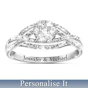 Bouquet Of Love Personalised Engraved Ring