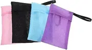 WEKADRIN 4Pcs Exfoliating Soap Storage Bags Quick Drying Hanging Pouch for Bath Shower Net Design for Gentle Skin Cleansing and Dead Skin Removal
