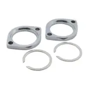 DOSS CHROME EXHAUST FLANGE/RETAINER KIT FOR 84-21 HARLEY MODELS (ARM220099)