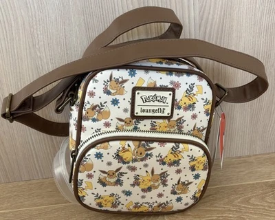 NEW - Loungefly Pokemon Pikachu and Eevee Love Floral Mini Backpack Exclusive