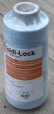 Toldi-Lock Overlocking Thread Blue 2734 yds No. 120 COL: 6330 100% Polyester