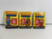 1989 Topps Nintendo Cards Wax Lot- 3 Pack Stickers Unopened NOS Mario Peach Link