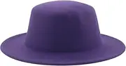 [FONSMAY] Fedoras Hats for Women Winter Hat Felted Accessories Women's Cap Solid Flat Top Formal Men Caps Wedding
