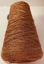 lucci Yarns Velrexy Yarn One Cone Toast/Gold/Copper Wool/Rayon/ Metallic New
