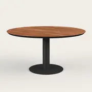 Recess Guest Table | Round Table | Collaboration Desk, Walnut / Black