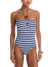 Aqua Swim Halter Bandeau One Piece Swimsuit - Exclusive