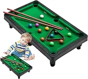 Kids Pool Table, Portable Pool Table Toy, Portable Billiard Game for Kids, Indoor Desktop Billiard Game for Boys and Girls
