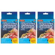 3x Magnoidz 16cm Dig & Discover Dinosaur Skeleton Kit Kids Educational Toy 6y+