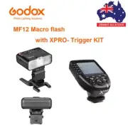 Godox MF12 Macro Flash Mini Speedlite TTL Flash + XPRO-C/S/N/O/F Flash Trigger