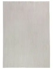 [LOOPSIE] Cortina Striped Faux Fur Rug in Grey