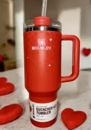 Stanley 40oz RUBY HEARTS Red Valentine’s Day H2.0 Target Exclusive Tumbler NWT
