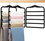 Closet Organizers and Storage - 3 Pack Foldable Pants Hanger for Space-Saving Wardrobe Organization, Durable and Adjustable