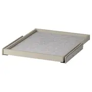 KOMPLEMENT pull-out tray with drawer mat, grey-beige/light grey, 50x58 cm