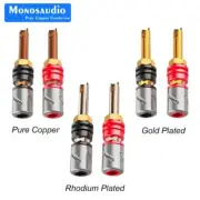 Speaker Binding Post Pure Copper Gold/Rhodium Plated Audio Banana Connector Jack