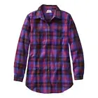 NWT L.L. Bean Scotch Plaid Flannel Shirt, Tunic in Angus size Large PETITE