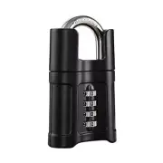 4 Digit Combination Lock Security Padlock for Locker, Fence, Case, Shed Durable