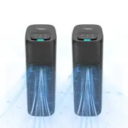 2 Pack Home Air Purifier For Large Room H13 HEPA Washable Filter Cleaner Smoke