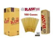 raw classic 1 1/4 size pre rolled cone+RAW king size metal caddy box