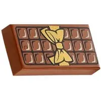 在飛比找蝦皮購物優惠-LEGO 樂高 紅棕色 1X2 平滑磚 巧克力 印刷 食物 