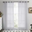 Transparent Window Curtain Simple Sheer Tulle Partition Screen Curtain Balcony
