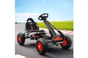Rigo Kids Pedal Go Kart Ride On Toys Racing Car Rubber Tyre Black