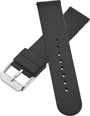 [STUNNING SELECTION] Silicone rubber smooth soft watch band with quick releaese 316L spring bars - Black, White, Red, Blue & Grey - 20 mm, 22 mm, 24 mm