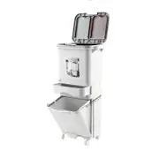 Large Dual-Compartment Trash Can with Odor-Seal Lid