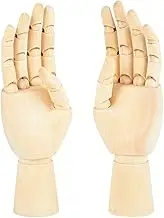 2Pcs Movable Joint Hand Models for Sketching and Drawing Left and Right Hand Mannequin Figures for Art Display and Home Decoration for Artists and Animators