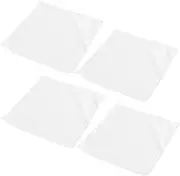 4pcs White Cloth Napkins 17x17inch Washable and Reusable Polyester Napkins Cocktail Napkins for Wedding Party Banquet Dining Table Decor