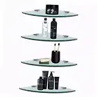 Corner Glass Shelf for Shower Caddy, Shower Clear Corner Glass Shelf - 4 Pack