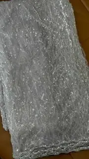 Lilac Netted Sequins Saree