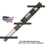 H11 New Adjustable Hand Reamer 15/16" to 1-1/16" (23.81- 26.98mm) USA